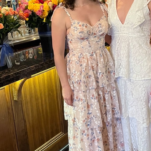 Tiered chiffon dress in pretty pastels - Picture 5 of 5